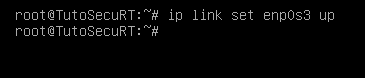 Invite de commande Linux commande ip activer une interface.